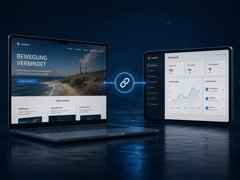 KursKey Connect verbindet Webseite und Kursverwaltung